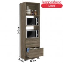 Torre Quente Maxxi 1 Porta 3 Gavetas Nogal - Kappesberg