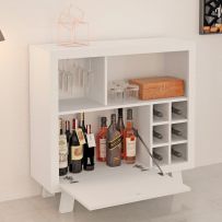 Bar Adega 1 Porta 8 Nichos Branco Ad5002  - Tecno Mobili
