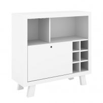 Bar Adega 1 Porta 8 Nichos Branco Ad5002  - Tecno Mobili