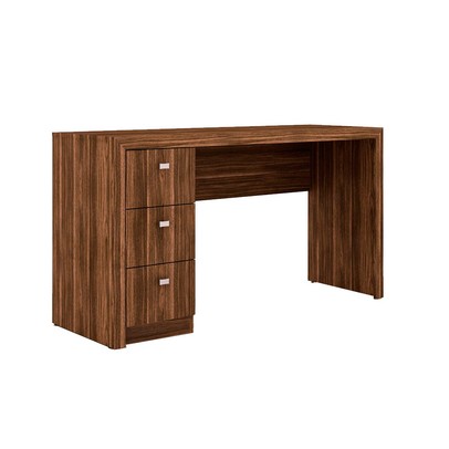 Mesa para Computador 3 Gavetas Nogal Me4102 - Tecno Mobili