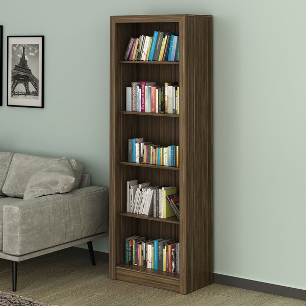 Estante para Livros 4 Prateleiras Nogal Me4104  - Tecno Mobili