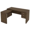 Mesa para Escritório 3 Gavetas Nogal Me4106 - Tecno Mobili