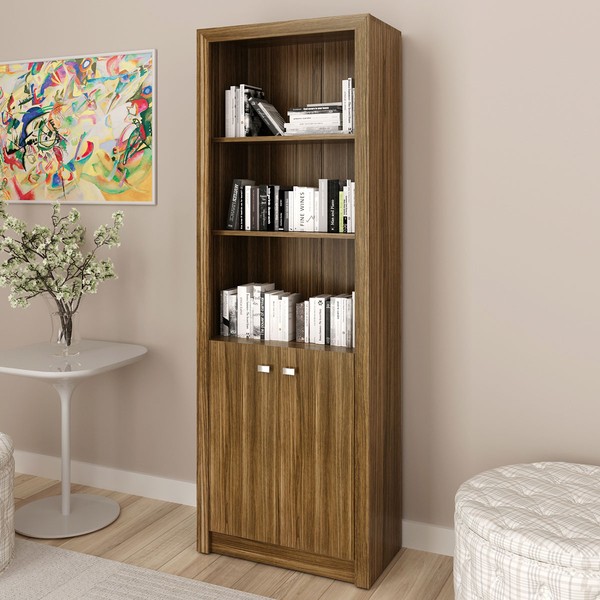 Armário para Escritório 2 Portas Nogal Me4110  - Tecno Mobili