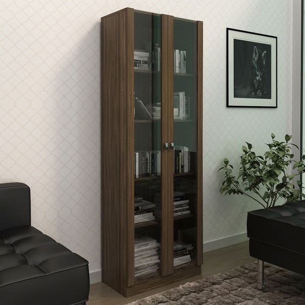 Armário para Escritório 2 Portas  Nogal Me4115 - Tecno Mobili