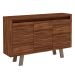Armário para Escritório Horizontal 3 Portas Nogal/Fendi Me4120 - Tecno Mobili