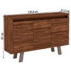 Armário para Escritório Horizontal 3 Portas Nogal/Fendi Me4120 - Tecno Mobili