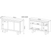 Armário para Escritório Horizontal 3 Portas Nogal/Fendi Me4120 - Tecno Mobili