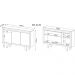 Armário para Escritório Horizontal 3 Portas Nogal/Fendi Me4120 - Tecno Mobili