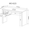 Mesa Escrivaninha 2 Gavetas Me4123 Nogal - Tecno Mobili