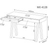 Mesa Escrivaninha 2 Gavetas Nogal/Pés Nogal Me4128 - Tecno Mobili