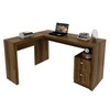 Mesa para Escritório 2 Gavetas Nogal Me4129 - Tecno Mobili