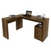 Mesa para Escritório 2 Gavetas Nogal Me4129 - Tecno Mobili