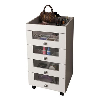 Penteadeira Carrinho Maquiagem Pe2009 Branco - Tecno Mobili