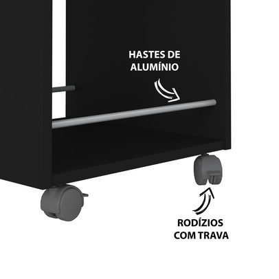 Bar Adega Brito 1 Prateleira Preto - Artely