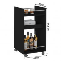 Bar Adega Brito 1 Prateleira Preto - Artely