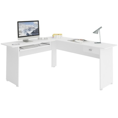 Mesa para Escritório Cannes 1 Gaveta Branco - Artely