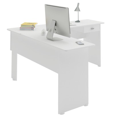 Mesa para Escritório Cannes 1 Gaveta Branco - Artely