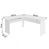 Mesa para Escritório Cannes 1 Gaveta Branco - Artely