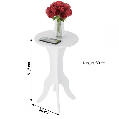 Mesa de Canto Kin Branco - Artely