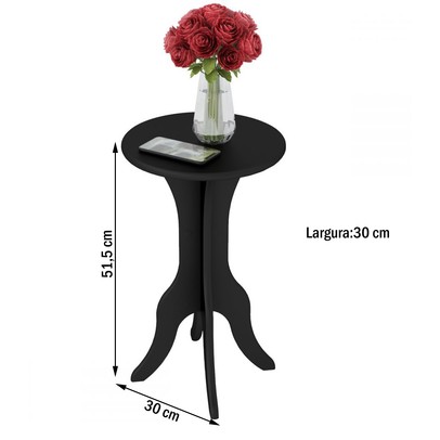 Mesa de Canto Kin Preto - Artely