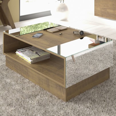 Mesa de Centro Detroit com Espelho Pinho - Artely