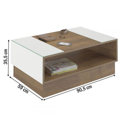 Mesa de Centro Detroit com Espelho Pinho - Artely