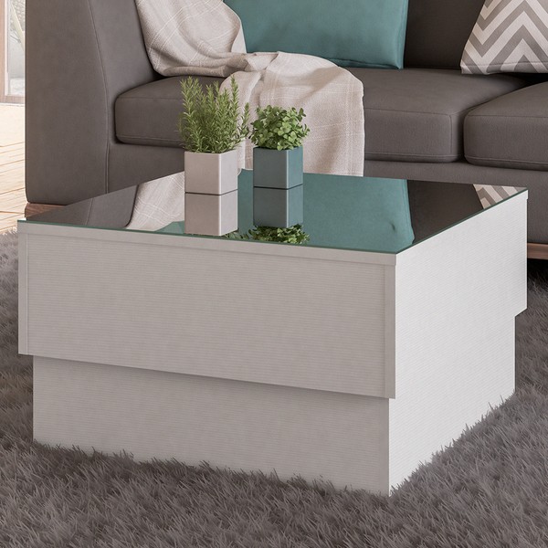 Mesa de Centro Parati com Espelho Branco - Artely