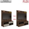 Painel para TV Até 47 Polegadas Dallas Flex Amendoa/Off White - Artely Móveis