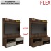 Painel para TV Até 47 Polegadas Dallas Flex Amendoa/Off White - Artely Móveis