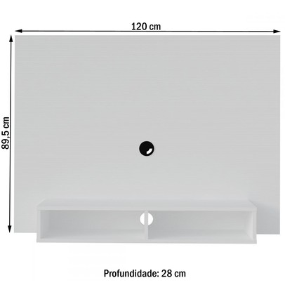 Painel para TV Até 42 Polegadas Flash C/ Suporte para TV Branco - Artely