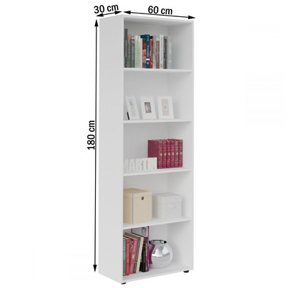 Estante para Livros Multy 4 Prateleiras Branco - Artely