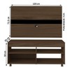 Rack com Painel para TV Até 47 Polegadas Cross C/ Suporte para TV  Amendoa/Preto - Artely