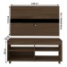 Rack com Painel para TV Até 47 Polegadas Cross C/ Suporte para TV  Amendoa/Preto - Artely