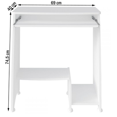 Mesa para Computador Pixel 2 Nichos Branco - Artely