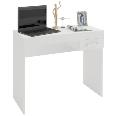 Mesa Escrivaninha Cooler 1 Gaveta Branco - Artely