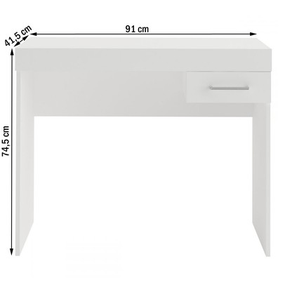 Mesa Escrivaninha Cooler 1 Gaveta Branco - Artely