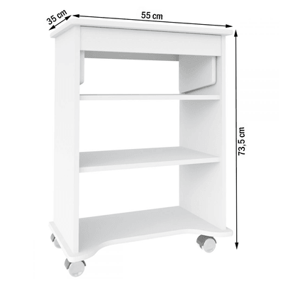 Mesa Escrivaninha Tampo Portatil Branco - Artely