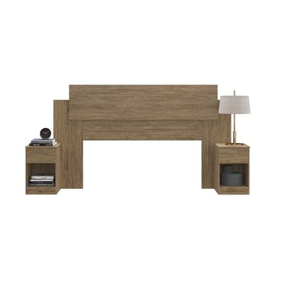 Cabeceira Casal com 2 Mesa de Cabeceira Ca20 Wood - Decibal Móveis