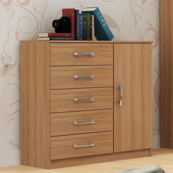 Cômoda 5 Gavetas 1 Porta Cp15d Demolição - Evidência Móveis