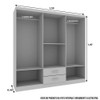 Guarda-Roupa Solteiro 6 Portas 2 Gavetas Atalaia At621 Branco - Evidência Móveis