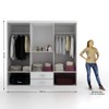 Guarda-Roupa Solteiro 6 Portas 2 Gavetas Atalaia At621 Branco - Evidência Móveis