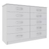 Cômoda Austin 10 Gavetas Branco - Evidência Móveis