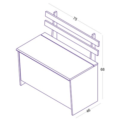 Baú Multiuso com Assento Cl 001 Branco - Completa Móveis