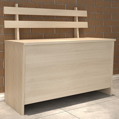 Baú Multiuso com Assento Cl 001 Carvalho - Completa Móveis