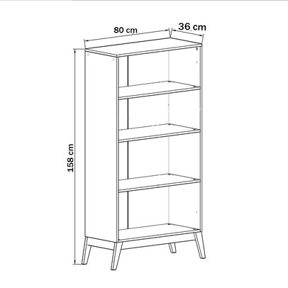 Cristaleira 2 Portas de Vidro 0808 Branco - Genialflex