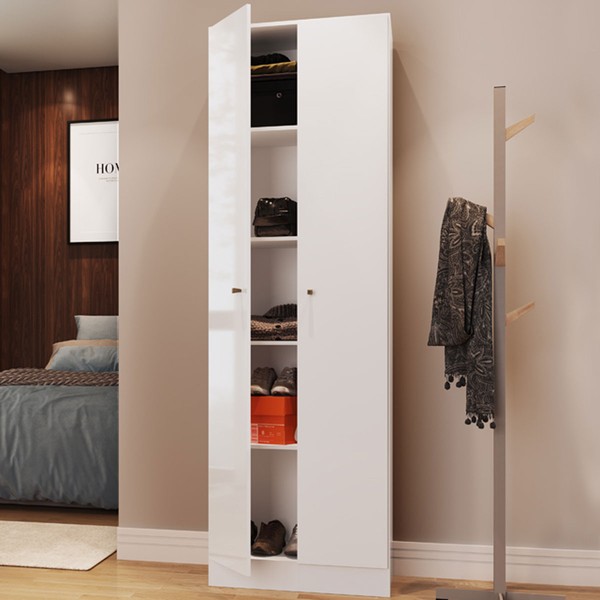 Armário Multiuso 2 Portas Xangai 0696 Branco - Genialflex