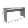 Mesa Escrivaninha 100 Cm Branco Tx/Branco Tx Ho-2901 - Hecol Móveis