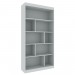 Estante para Livros 93 Cm Branco Tx/Branco Tx Ho-2907 - Hecol Móveis