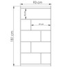 Estante para Livros 93 Cm Branco Tx/Branco Tx Ho-2907 - Hecol Móveis