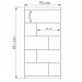 Estante para Livros 93 Cm Branco Tx/Branco Tx Ho-2907 - Hecol Móveis